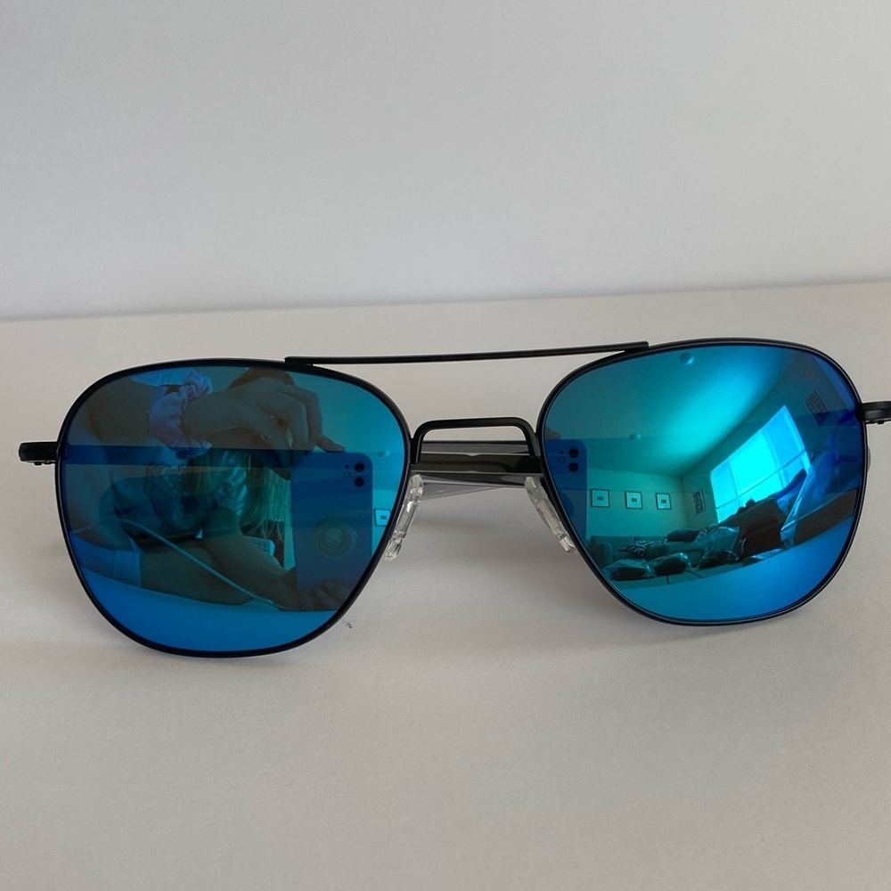 NWOT - Authentic - American Optical Eyewear - Aviator - Airman Blue Sunglasses - Picture 3 of 11
